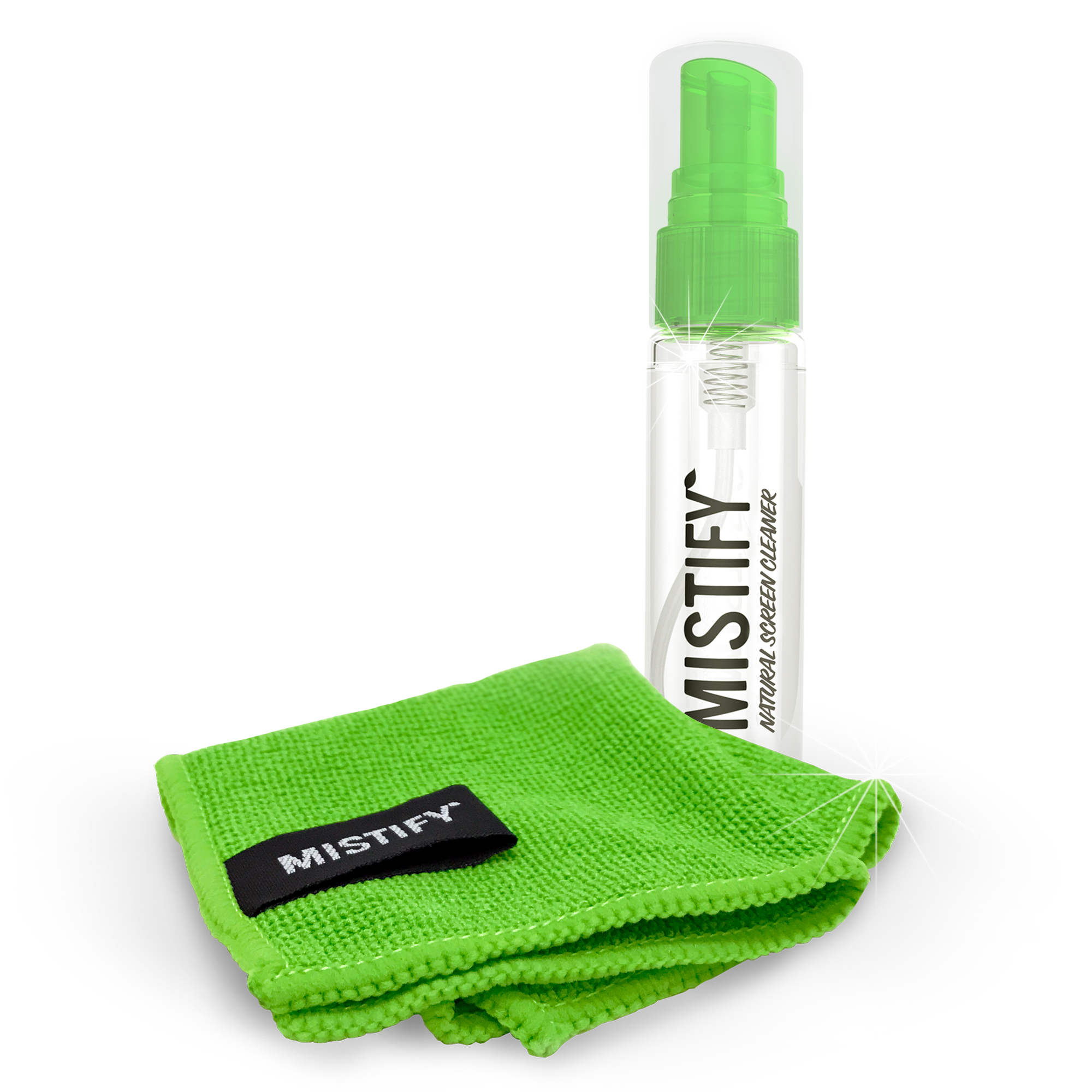 Mistify Natural Screen Cleaner 40ml with microfibre cloth [pocket size].